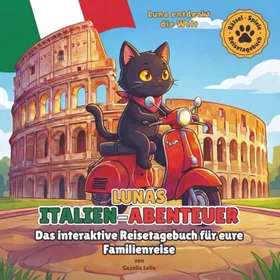 Lunas Italien Äventyr Interaktiv Resedagbok för Barn & Familjer med Pussel Spel och Minnesidor