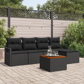 vidaXL Hage Sofasett med Oppbevaring 6 Deler 3356364