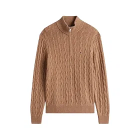 Tommy Hilfiger Lambswool Cable Full Zip Sweatshirt (Herre)
