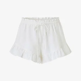 Gina Tricot Linen Blend Frill Shorts (Dam)