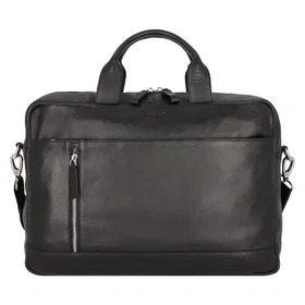 Alassio Attaché-case Käsilaukku (100% Nahka, 41 cm, Musta)