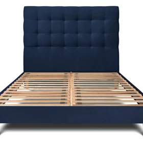 Sommeil Lit avec Tête de Lit Capitonnée Velours Kit 140x190cm 3701692509495_CAFR