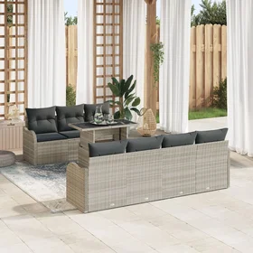 vidaXL Garden Sofa Set with Cushion 8 Pieces 3348408