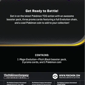 Pokémon TCG Mega Evolution Pitch Black Premium Checklane Booster Blister