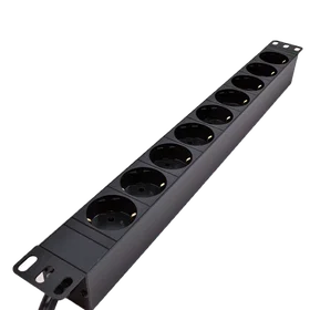 Linkit 19" Strömbuss 1U PDU-9S-3M-S