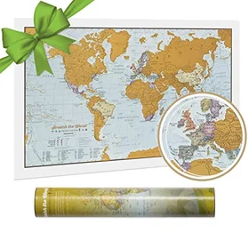 MAPS Scratch Off Världskarta 42x30cm