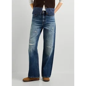 Pepe Jeans Lexa Repair Ret Stram Pasformet Høj Talje Jeans (Dame)