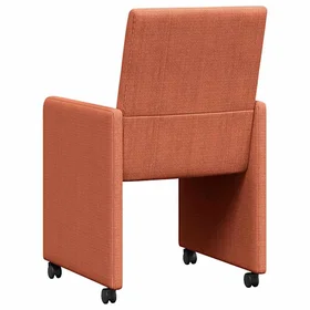 vidaXL Matstol Med Hjul Orange 2-Pack