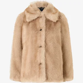 Mango Faux-Fur Coat With Buttons (Dame)