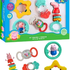 Peppa Pig Grå Tyggeleker og Rangler Leke PP17092