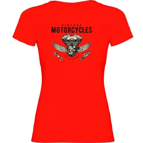 Kruskis Vintage Engine Kortärmad T-shirt Röd (Dam)