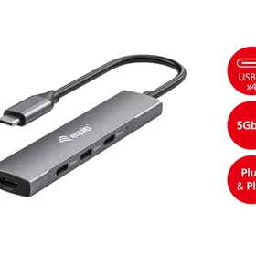 Equip 4-Port USB-C Hub USB 3.2 Gen 1 (128963)