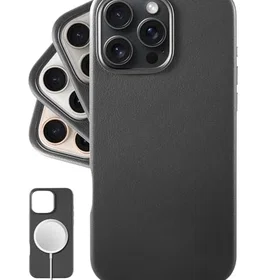 LONLI Classic Étui en Cuir avec Magsafe pour iPhone 16 Pro Max