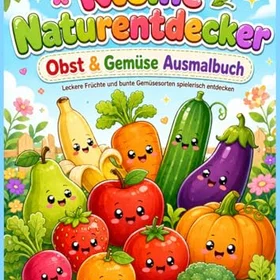 Kleine Naturentdecker Obst & Gemüse Ausmalbuch