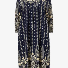 Gozzip Loose Fit 7/8 Sleeve Dress