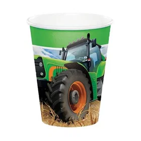 Haza Witbaard Paper cups Traktor Vihreä 8-pack