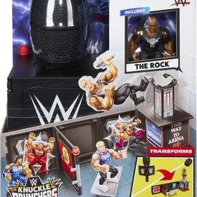 Mattel WWE Knuckle Crunchers The Rock Final Boss Microphone Playset 019473530769