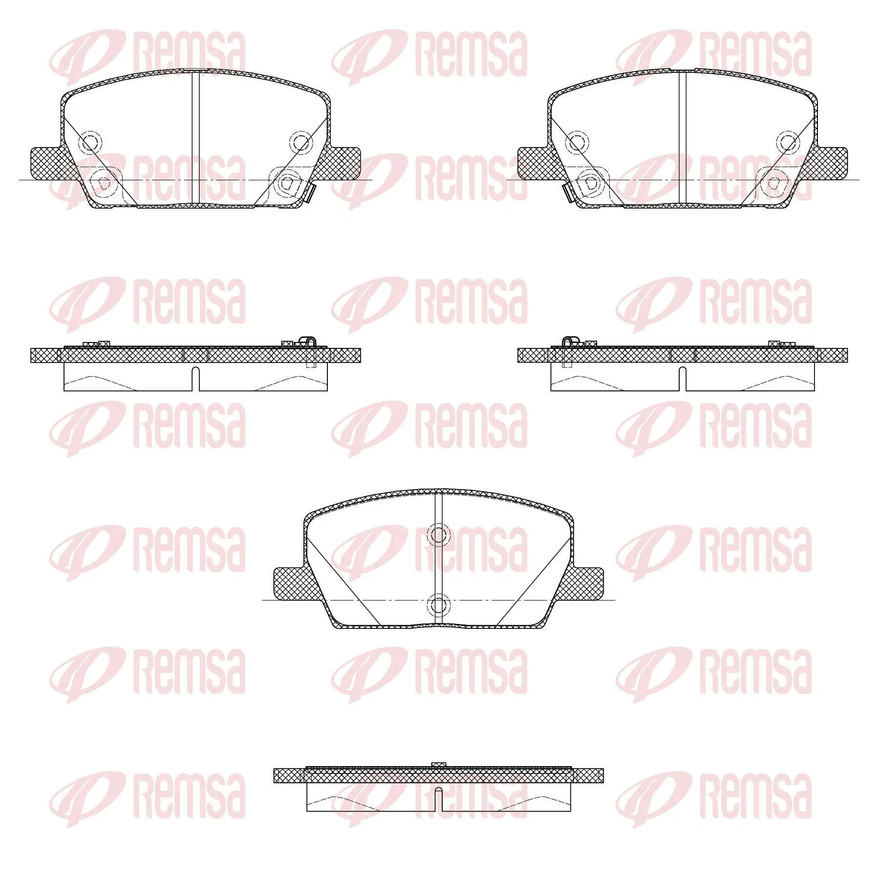Remsa Brake Pad Set PCA167002