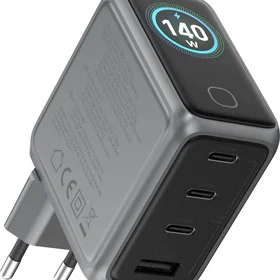 Andersson D1004B GaN Strömadapter Väggladdare Display 3xUSB-C 1xUSB-A 140W