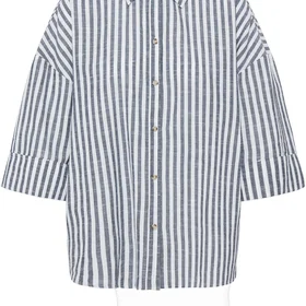 Fransa Frphebe Løs Passform Skjorte Navy Stripe (Dame)
