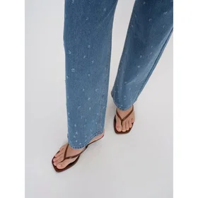 2NDDAY 2ND Flossy Distressed Straight Jeans (Dam)