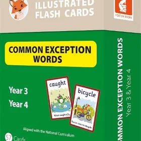 Foxton Books Common Exception Words Flash Cards 4-Pack