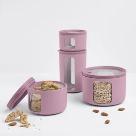 BlimPlus Contenant de stockage Polypropylène Mauve Ensemble de 4 08006839071916