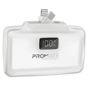 Promate 10000mAh Power Bank With Smart LED Display & Super Slim