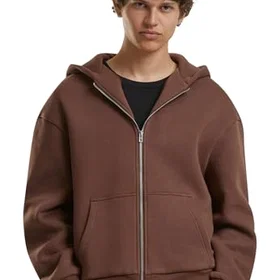 Build Your Brand Fluffy Full Zip Sweatshirt (Herr)