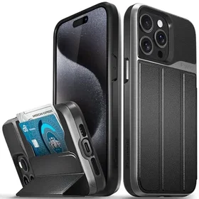 Vena vCommute Flip Leather Case with Kickstand for Apple iPhone 15 Pro Max