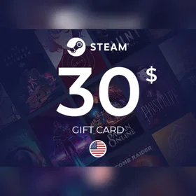Steam Wallet Presentkort 30 USD