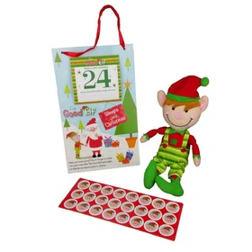 Ackermann Good Elf Advent Christmas Calendar Plush Toy Behaviour & Stickers