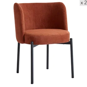 Nordlys Scandinavian Metal Dining Room Chairs Red