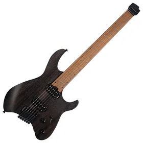 Cort Space G6MS Headless Multiscale Guitare Semi Gloss Trans Black