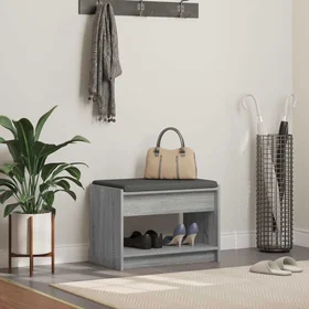 vidaXL Hall Bench with Cushion with Shelf 63x38x45cm 891573