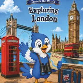 Ziggy The Blue Jay Travels The World: Exploring London Färgläggningsbok