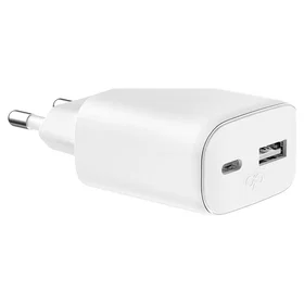 Force Double USB-A et USB-C Power Delivery GaN Chargeur Mural 45W