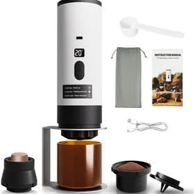 INF Portable Coffee Machine with Capsules, Stand and Velvet Bag