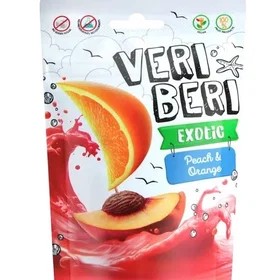 Veri Beri Exotiska Gummibitar Persika, Apelsin 50g