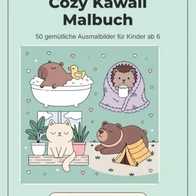 Cozy Kawaii Malbuch Färgläggningsbok för Barn