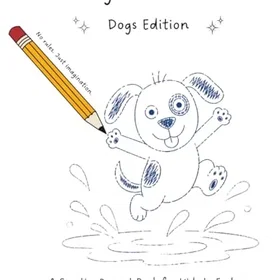 IMAGINE The & Draw Book Dogs Edition Färgläggningsbok för Barn