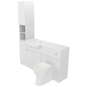 Deccado Clifton Left Vanity Cabinet 1500cm White