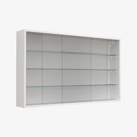 VCM Drivalo XL Display Cabinet Glas Och Vitt Trä