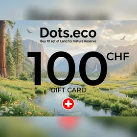 Dots.eco - Buy 10 sqf of Land for Nature Reserve Presentkort 100 CHF