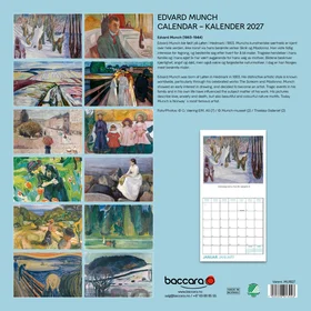 Edvardson E. Munch Veggkalender 2027 18x18cm