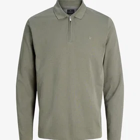 Jack & Jones Jprblaethan Ls Zip Polo Shirt (Herre)