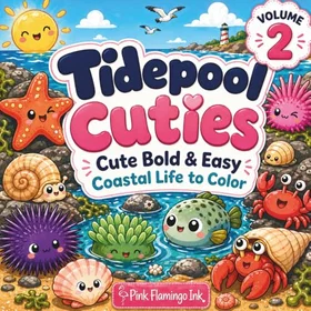 Tidepool Ocean Cuties Cuties Färgläggningsbok