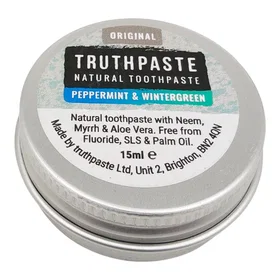 Truthpaste Naturlig Pepparmynta & Vintergrön Tandkräm 15ml