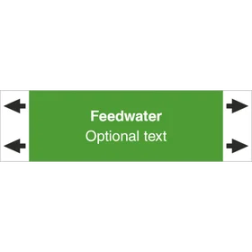 D-S Rørmærker Feedwater (engelsk) ISO 20560-1, flere varianter