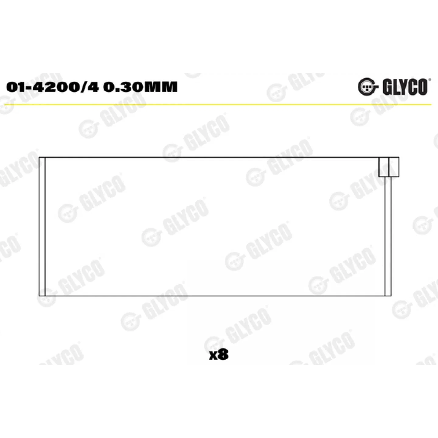 GLYCO Bearing Kit 01-4298/4 0.30mm